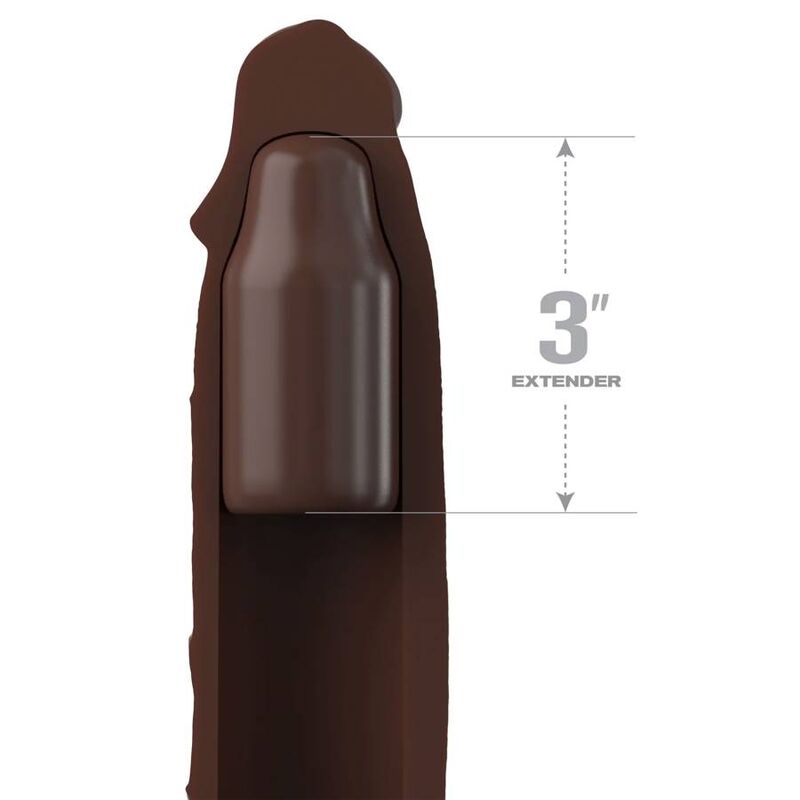 FANTASY X-TENSIONS - PIPEDREAMS EXTENSION WITH STRAP 17.78 CM BROWN