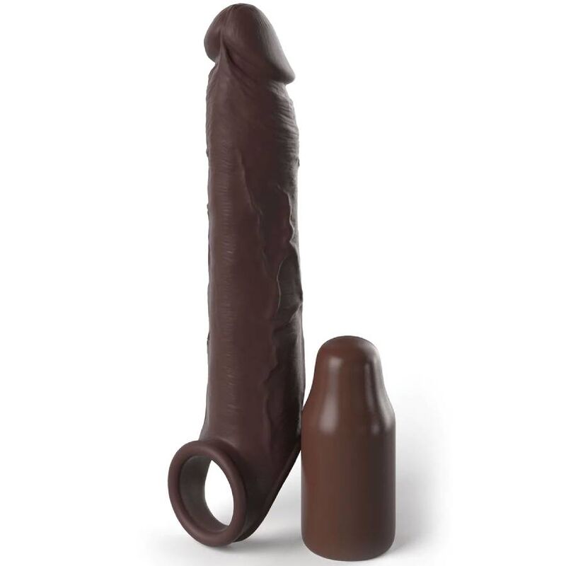 FANTASY X-TENSIONS - PIPEDREAMS EXTENSION WITH STRAP 17.78 CM BROWN