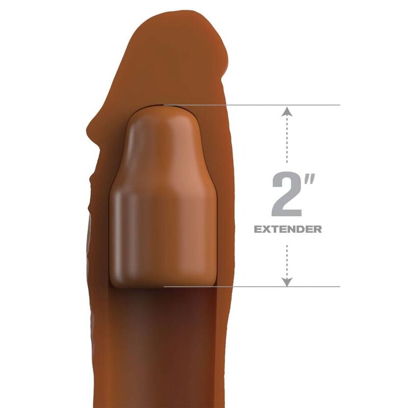 FANTASY X- TENSIONS - MANCHON PIPEDREAMS 20,32 CM + PLUG 5,00 CM POUCES CARAMEL