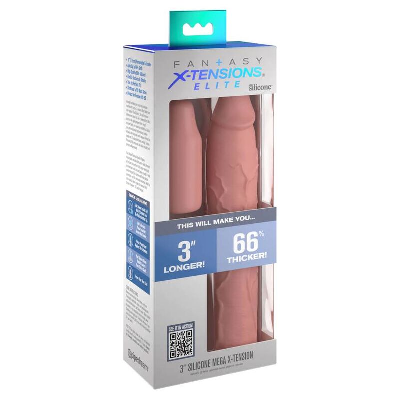 FANTASY X- TENSIONS - PIPEDREAMS SLEEVE 22.86 CM + 7.62 CM PLUG-IN SKIN