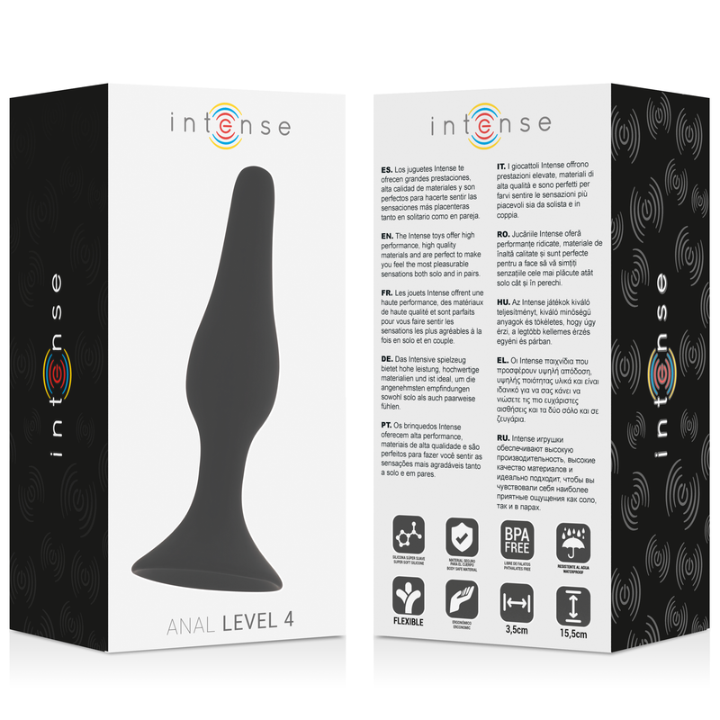 INTENS - ANAAL NIVEAU 4 15,5 CM ZWART