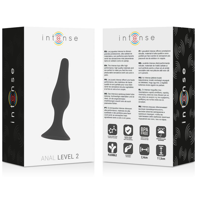 INTENSE - ANAL NIVEAU 2 11,5 CM NOIR