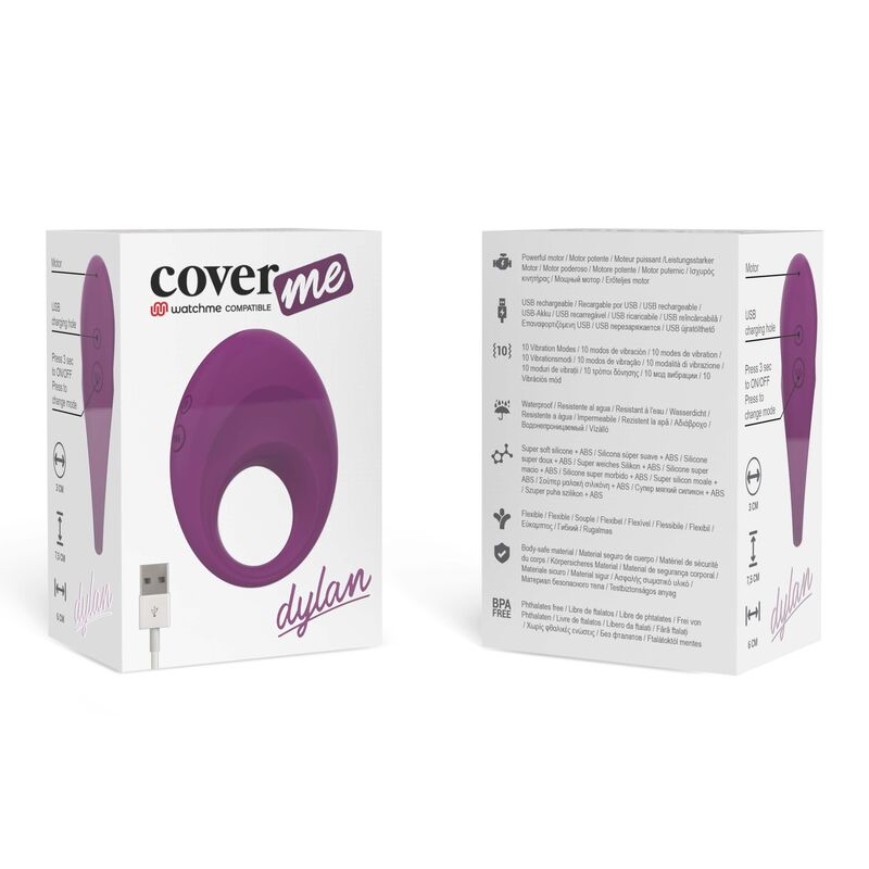 COVERME - BAGUE RECHARGEABLE DE DYLAN, COMPATIBLE AVEC LA TECHNOLOGIE SANS FIL WATCHME