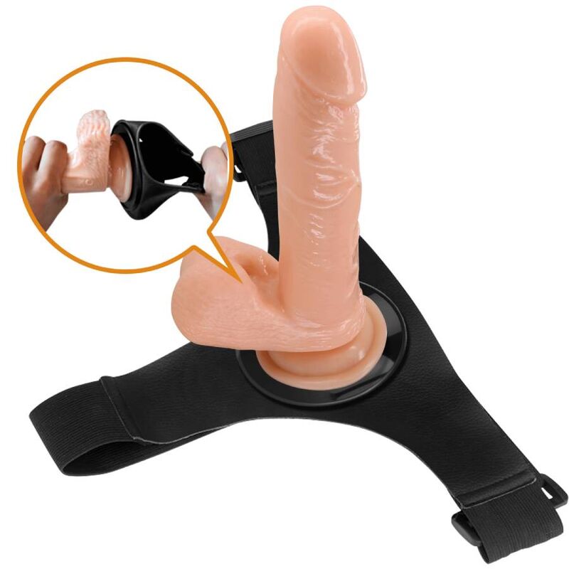 PRETTY LOVE - HARNAS BROEK UNIVERSEEL HARNAS MET DILDO TOM 20 CM NATUURLIJK