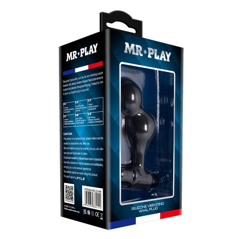 MR PLAY - VIBRATEUR ANAL EN SILICONE NOIR