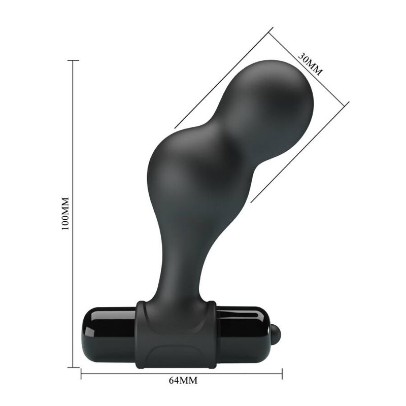 MR PLAY - VIBRATEUR ANAL EN SILICONE NOIR