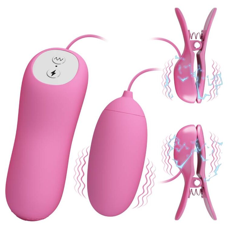 PRETTY LOVE - TWEEZERS WITH VIBRATION AND PINK ELECTRIC SHOCK