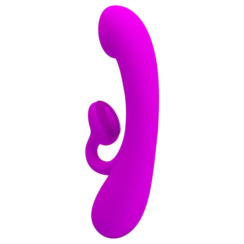 PRETTY LOVE - VIBRATEUR SINCÈRE ET ONDES CLITO-STIMULANTES SILICONE VIOLET