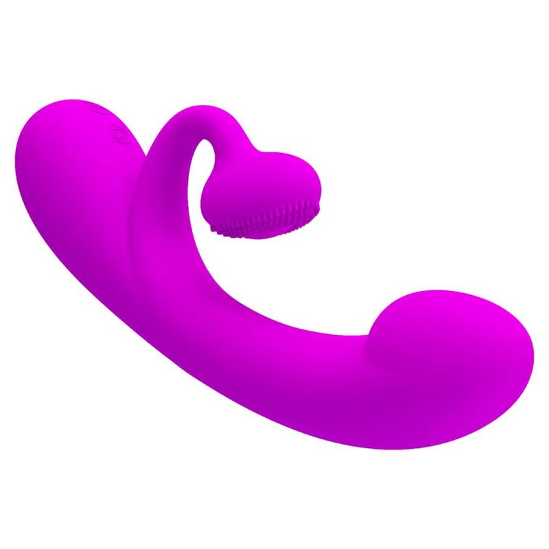 PRETTY LOVE - VIBRATEUR SINCÈRE ET ONDES CLITO-STIMULANTES SILICONE VIOLET