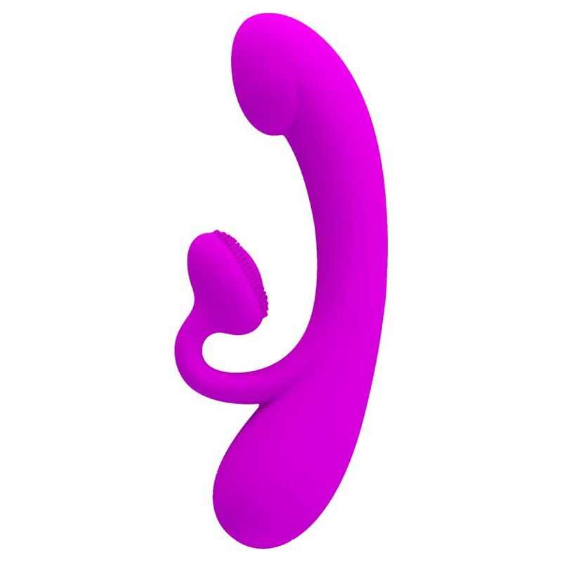 PRETTY LOVE - VIBRATEUR SINCÈRE ET ONDES CLITO-STIMULANTES SILICONE VIOLET