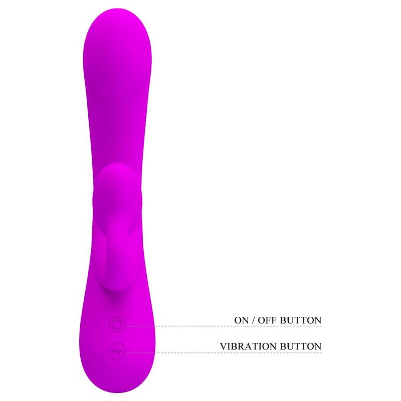 PRETTY LOVE - VIBRATEUR SINCÈRE ET ONDES CLITO-STIMULANTES SILICONE VIOLET