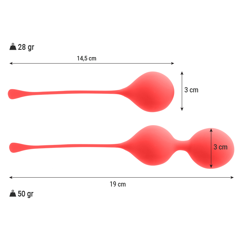 INTENSE - KEGEL BALLEN PAK KENDALL RED