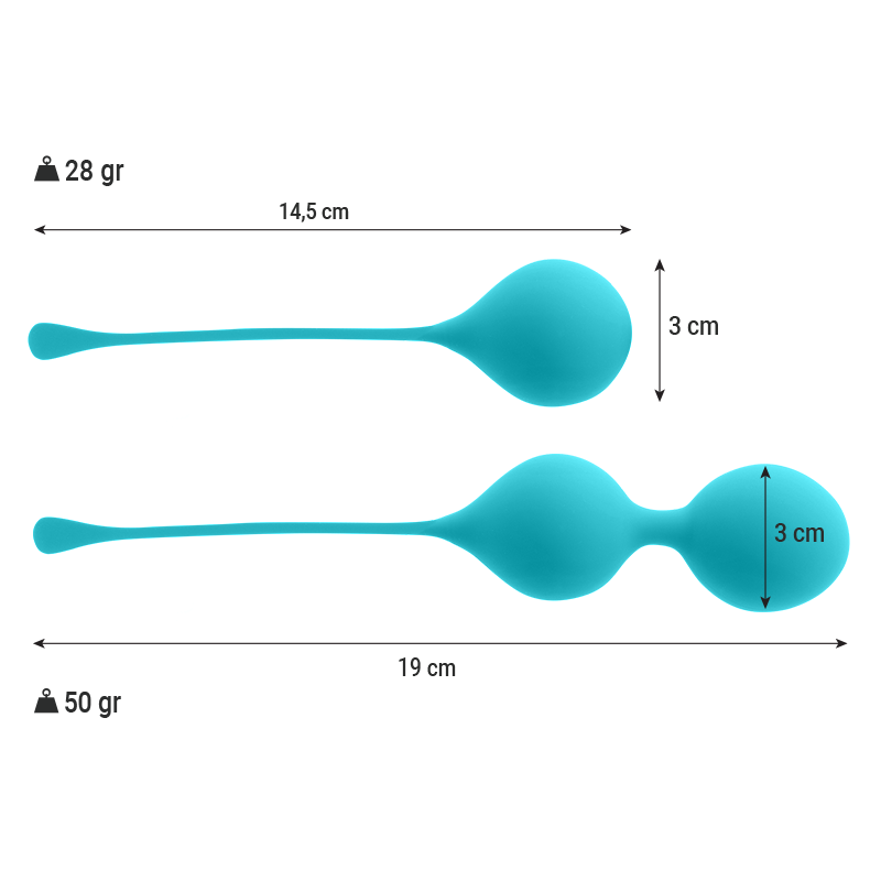 INTENSE - KEGEL BALLEN PAK KENDALL BLAUW