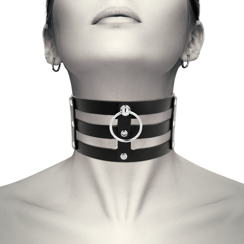COQUETTE CHIC DESIRE - VEGAN LEATHER COLLAR IN FETISH STYLE