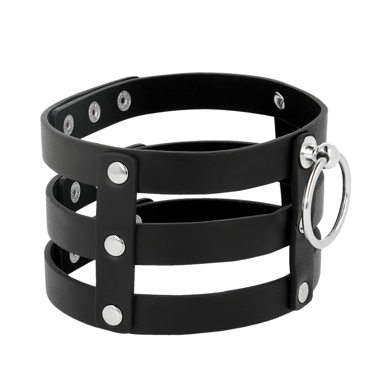 COQUETTE CHIC DESIRE - VEGAN LEATHER COLLAR IN FETISH STYLE