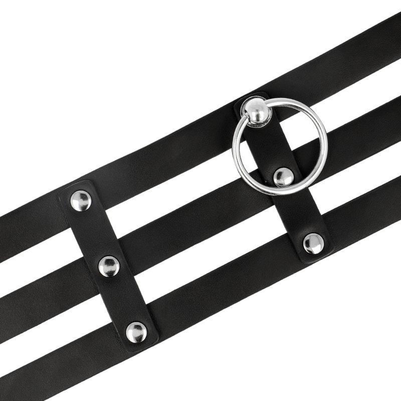 COQUETTE CHIC DESIRE - VEGAN LEATHER COLLAR IN FETISH STYLE