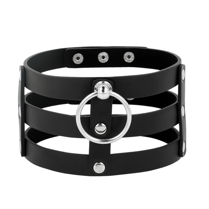 COQUETTE CHIC DESIRE - VEGAN LEATHER COLLAR IN FETISH STYLE