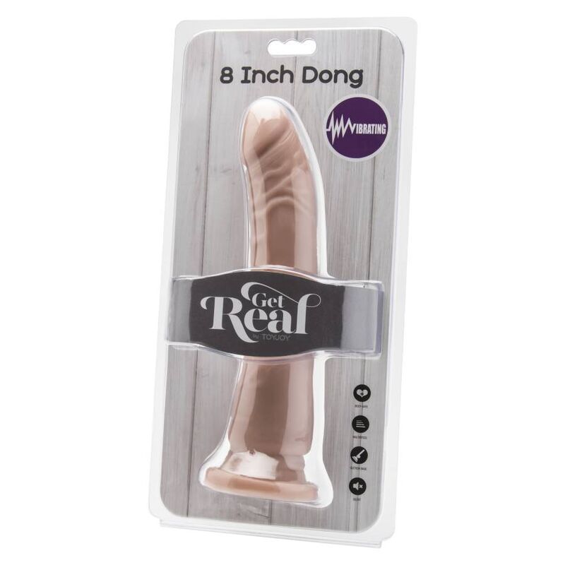 GET REAL - DONG 20.5 CM VIBRATING SKIN