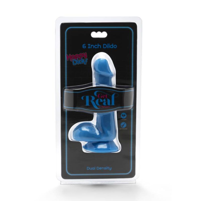 GET REAL - HAPPY DICKS DILDO 12 CM BLEU BLEU