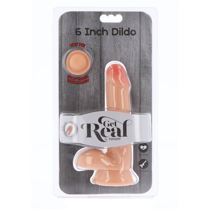 GET REAL - DILDO DOUBLE DENSITÉ 17 CM PEAU D'ŒUF