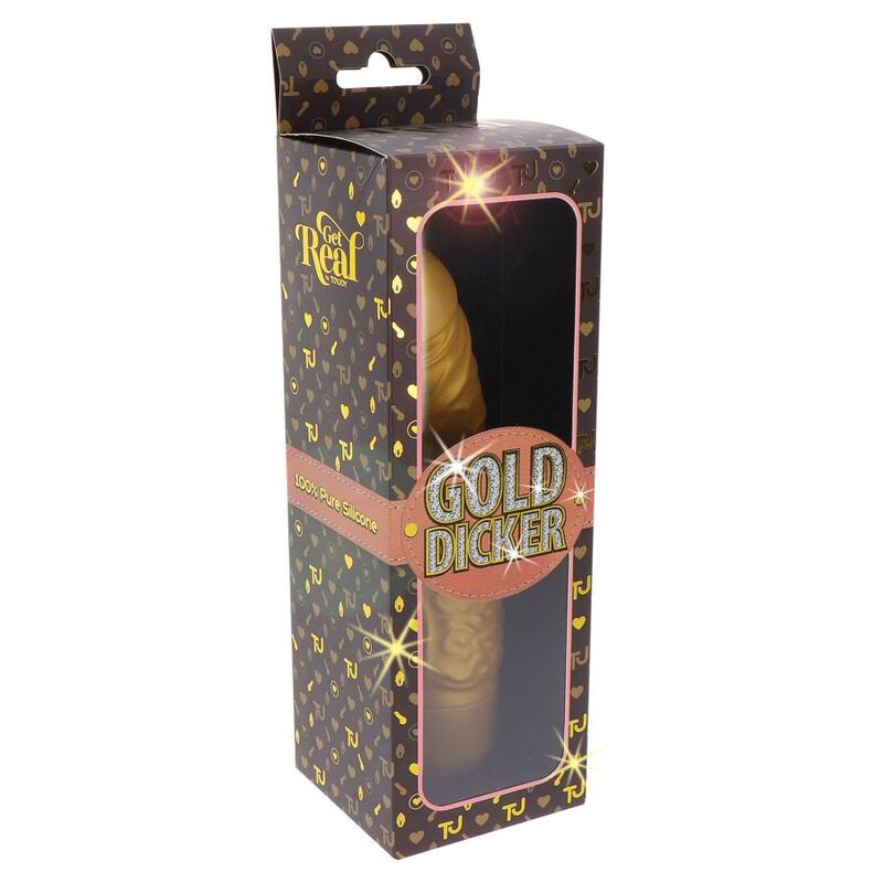 GET REAL - GOLD THICK STIM VIBRATOR GOLD
