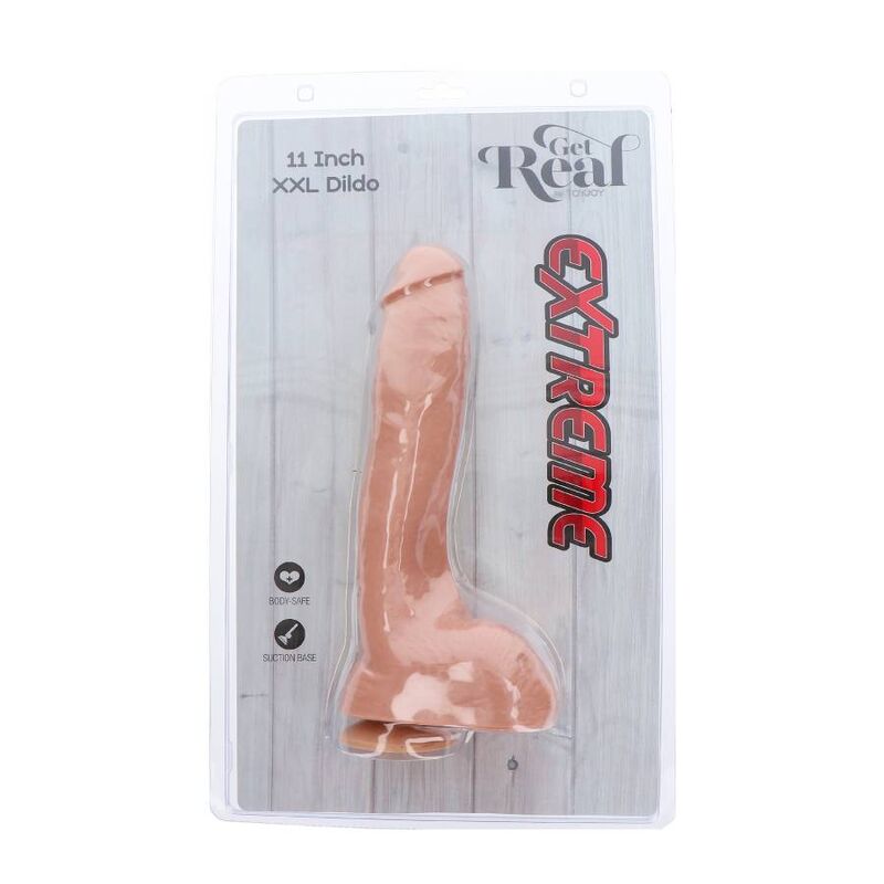 GET REAL - EXTREME XXL DILDO 28 CM PEAU