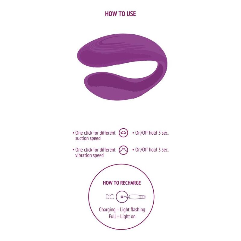 XOCOON - VIBRATEUR À BANDE POUR COUPLES, VIOLET