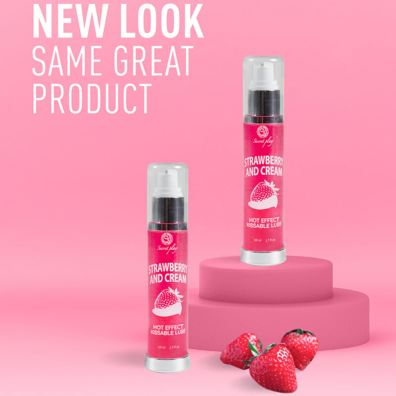 SECRETPLAY - LUBRICANT 2-1 HEATING EFFECT STRAWBERRY &amp; CREAM 50 ML