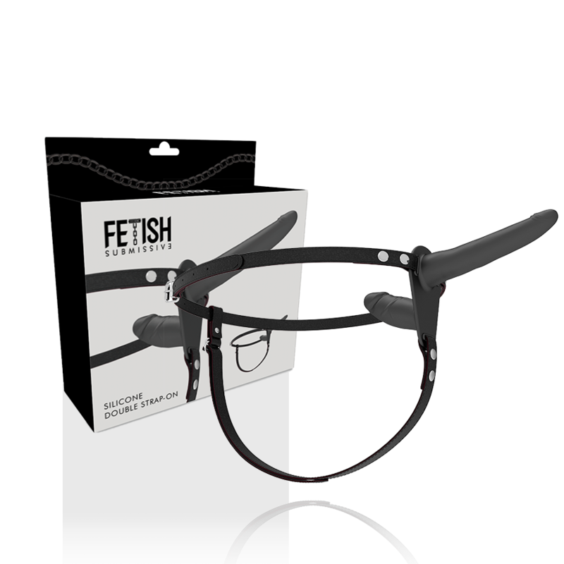 HARNAIS FÉTICHISME SOUMIS - DOUBLE PÉNÉTRATION NOIR