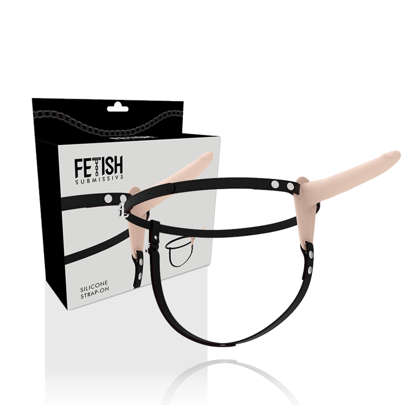 FETISH ONDERDANIGE HARNAS - SILICONEN HUIDSKLEUR 15 CM