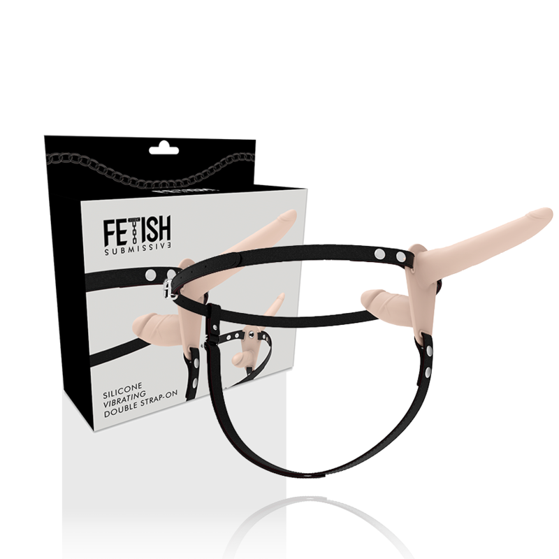 FETISH SUBMISSIVE HARNESS - DOUBLE PENETRATION, FLESH VIBRATOR