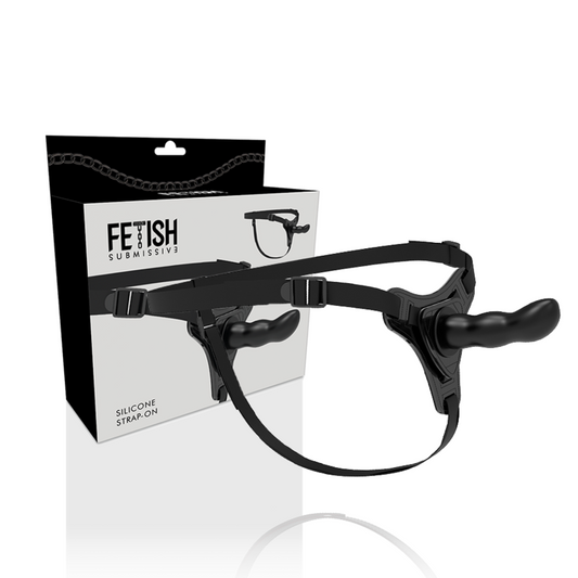 HARNAIS FÉTICHISME SOUMIS - SILICONE NOIR POINT G 16 CM