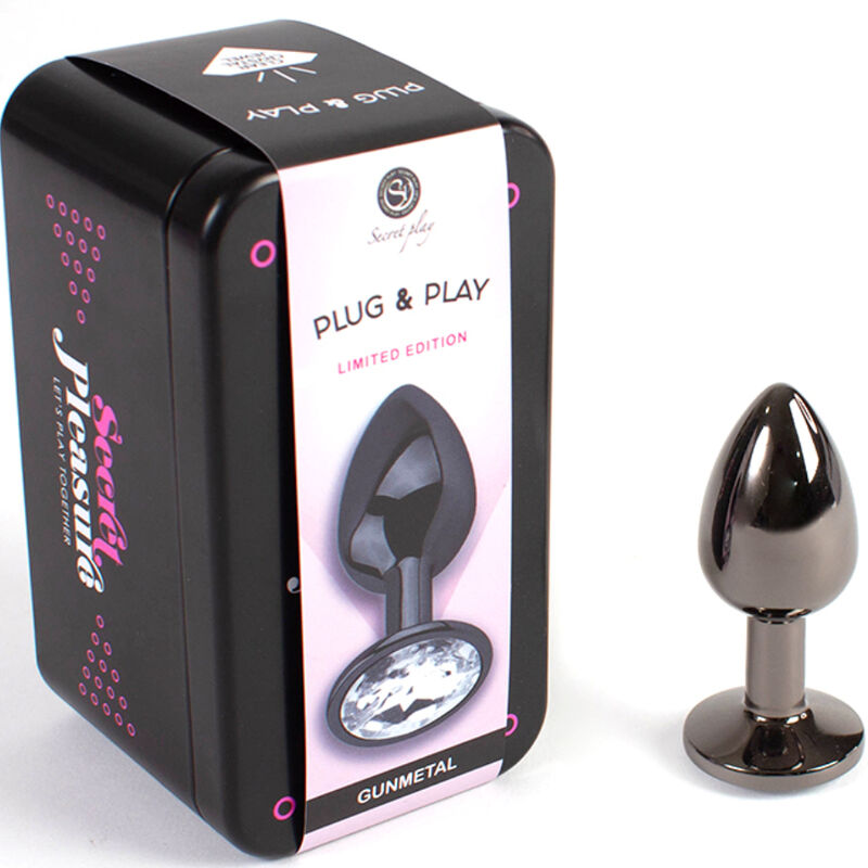 SECRETPLAY - PLUG ANALE GUNMETAL PETIT FORMAT 7 CM