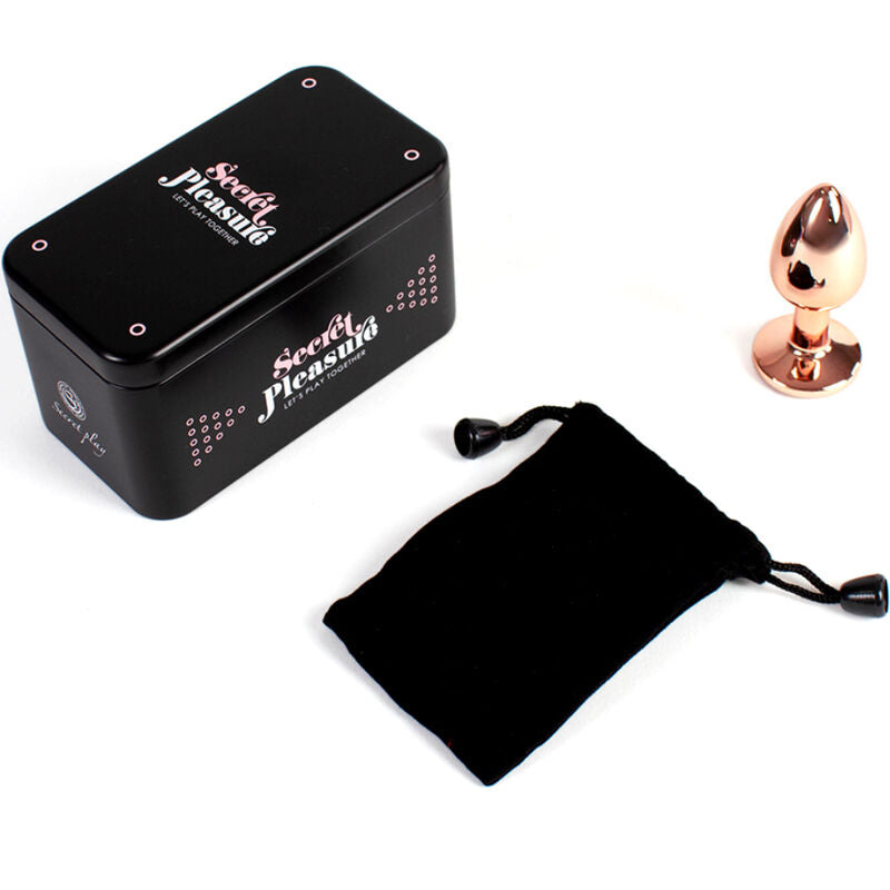 SECRETPLAY - METALEN BUTTPLUG ROSÉGOUD, KLEIN FORMAAT 7 CM