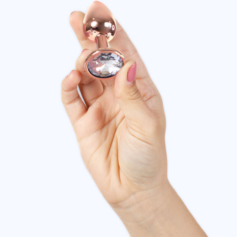SECRETPLAY - METALEN BUTTPLUG ROSÉGOUD, KLEIN FORMAAT 7 CM