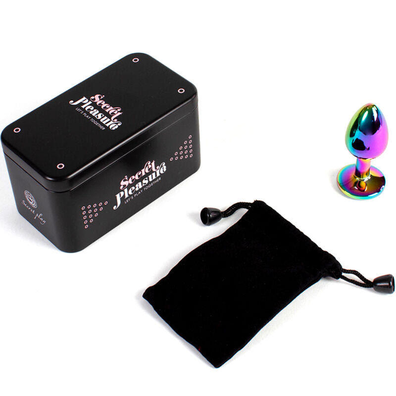 SECRETPLAY - METALEN REGENBOOG BUTTPLUG, KLEIN FORMAAT 7 CM