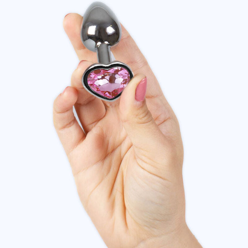 SECRETPLAY - METALEN BUTTPLUG FUCHSIA HART KLEIN MAAT 7 CM