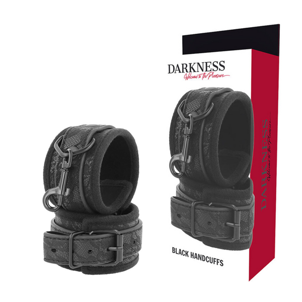 DARKNESS - LUXUS-BDSM-HANDSCHELLEN IN SCHWARZ