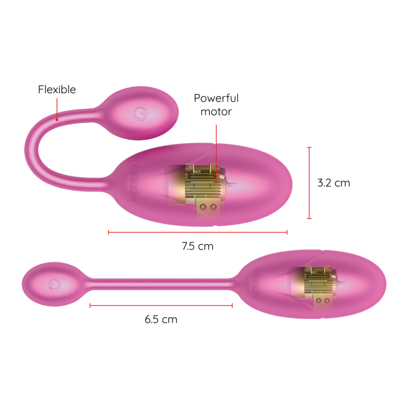 ONINDER - TOKYO VIBRATIE-EI ZWART 7,5 X 3,2 CM GRATIS APP