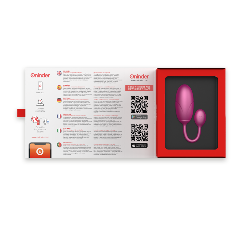 ONINDER - TOKYO VIBRATIE-EI ZWART 7,5 X 3,2 CM GRATIS APP
