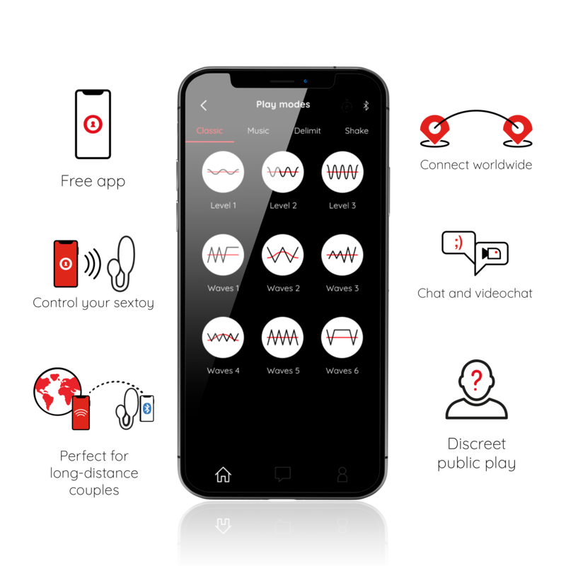 ONINDER - TOKYO VIBRATIE-EI ZWART 7,5 X 3,2 CM GRATIS APP