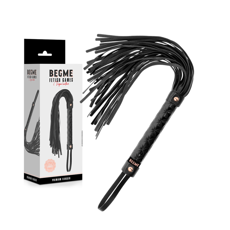 BEGME - FLOGGER EN CUIR VEGAN ÉDITION NOIRE