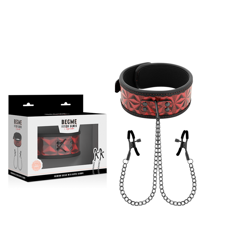 BEGME - RED EDITION NIPPLE CLAMP COLLAR WITH NEOPRENE LINING