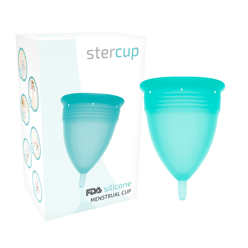 STERCUP - FDA SILICONEN MENSTRUATIECUP AQUAMARINE - MAAT L