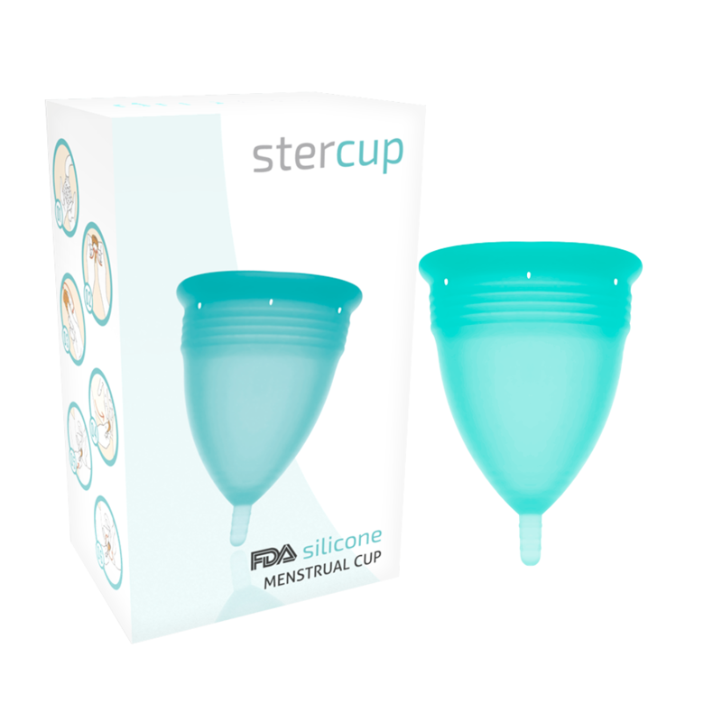 STERCUP - FDA SILICONEN MENSTRUATIECUP AQUAMARINE - MAAT S