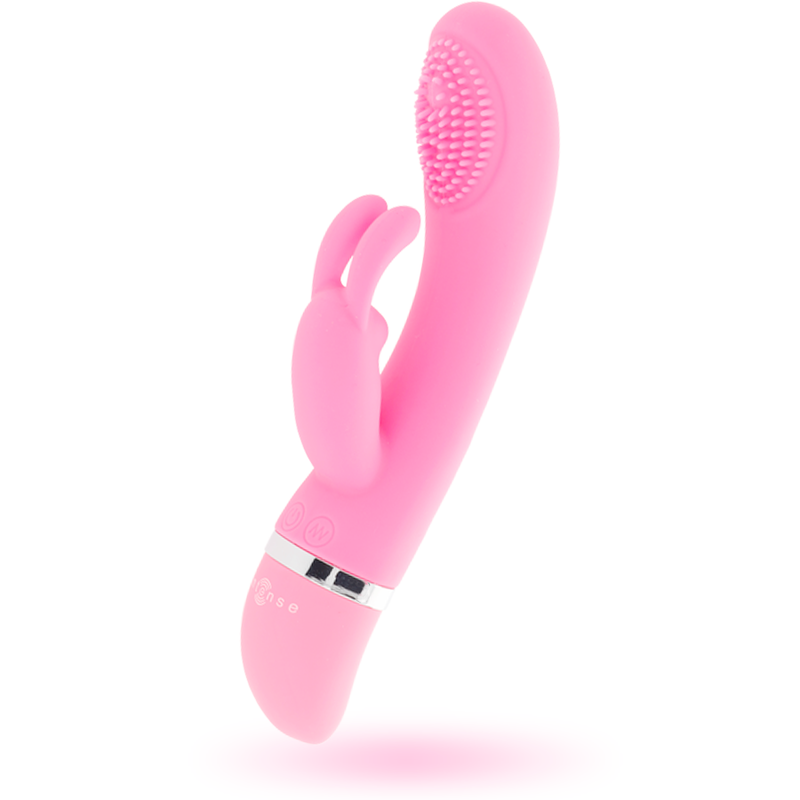 INTENSE - SUSY OSCILLERENDE VIBRATOR GEMAAKT VAN SILICONEN KONIJNENROZE