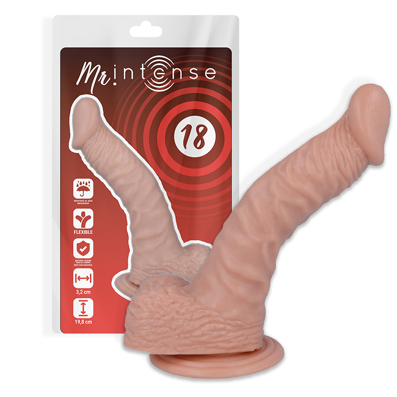 MR INTENSE - 18 PÉNIS RÉALISTES 19,8 CM -O- 3,2 CM