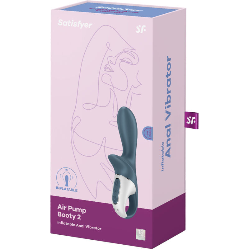 SATISFYER - AIR PUMP BOOTY 2 GRIS FONCÉ