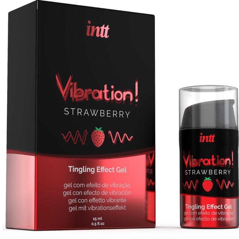INTT - POWERFUL INTIMATE STIMULATING LIQUID VIBRATION GEL STRAWBERRY 15 ML