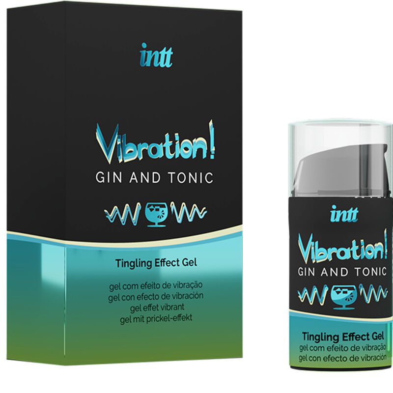 INTT - GEL VIBRATEUR LIQUIDE INTIME STIMULANT PUISSANT GIN &amp; TONIC 15 ml